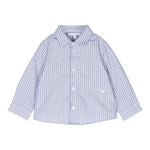 Emporio Armani Camicia Tinta Unita con Manica Lunga Fantasia A Righe per Neonato 6DHCJD AZZURRO EMPORIO ARMANI 