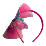 Daga Collection Cerchietto Tinta Unita con Farfalla per Bambina A250055 FUXIA DAGA COLLECTION 