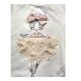 Liu Jo T-Shirt Girocollo Tinta Unita con Stampa per Neonata KA496 PANNA LIU JO 