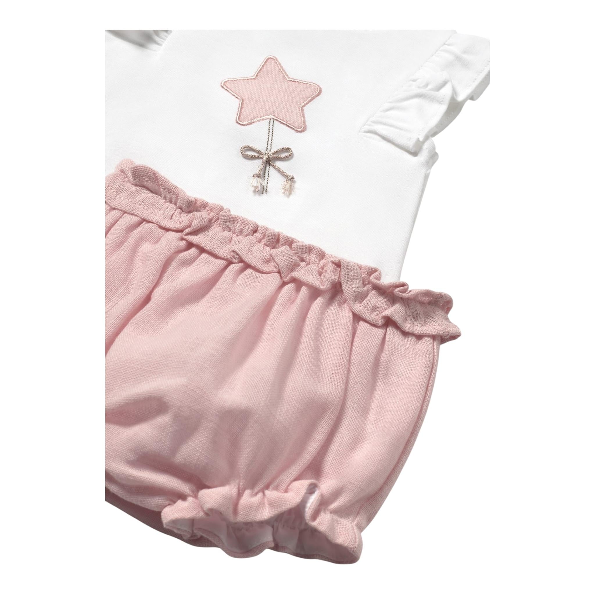 Mayoral Completo 2 Pezzi Canotta-Culotte per Neonata 1255 BIANCO/ROSA MAYORAL 