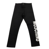 MOSCHINO leggins tinta unita con stampa logo Nero per Bambina HDP067X NERO MOSCHINO 
