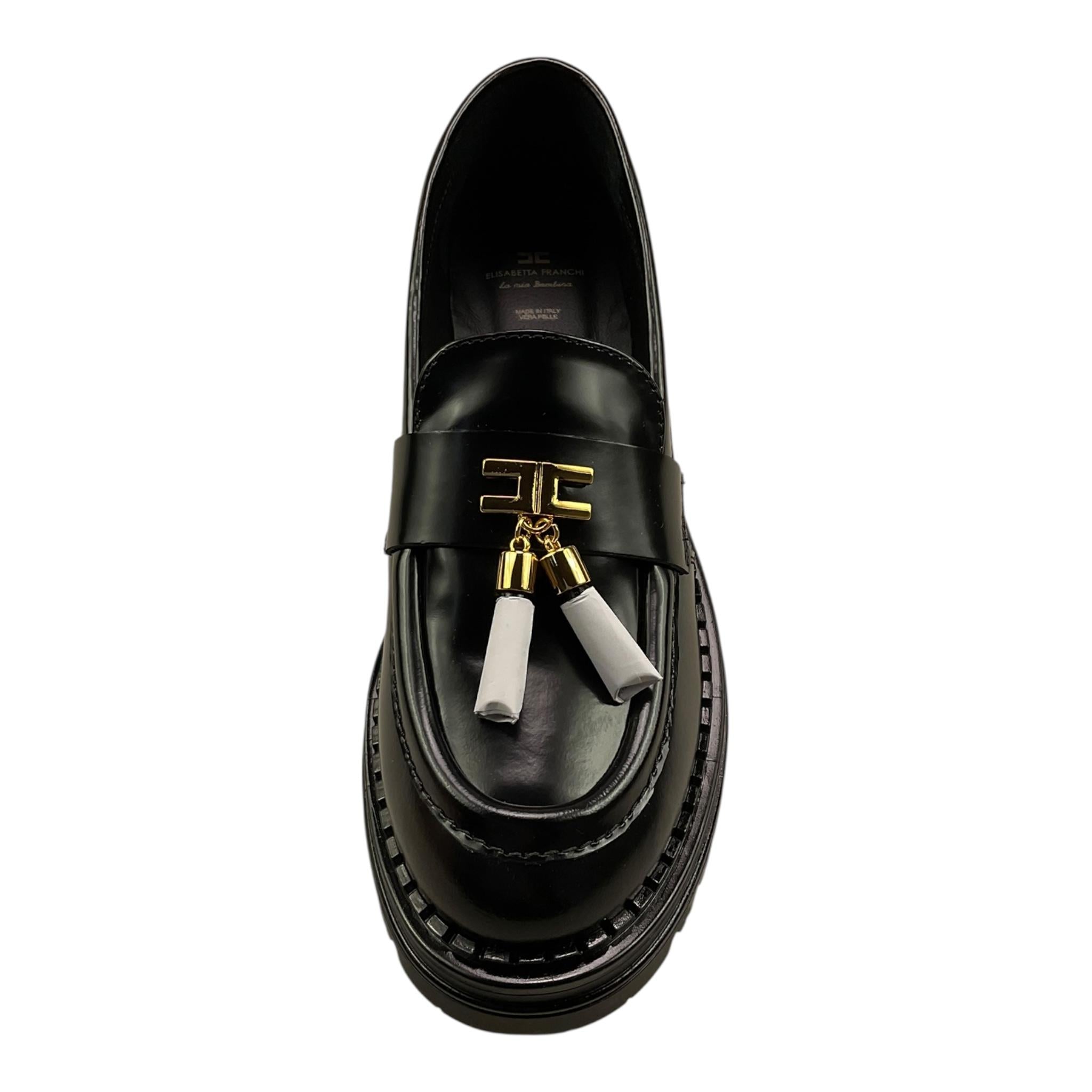 ELISABETTA FRANCHI francesine tinta unita con suola in gomma Nero per Bambina F4A4E0128 NERO ELISABETTA FRANCHI 