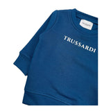 TRUSSARDI felpa chiusa girocollo tinta unita con stampa Blu per Neonato TIA24086FEN BLU TRUSSARDI 