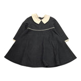 ZHOE & TOBIAH abito tinta unita con colletto Nero per Neonata KTT18 NERO ZHOE & TOBIAH 