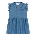 Moschino Abito Mezza Manica In Denim Tinta Unita per Neonata MDV08BX BLU MOSCHINO 