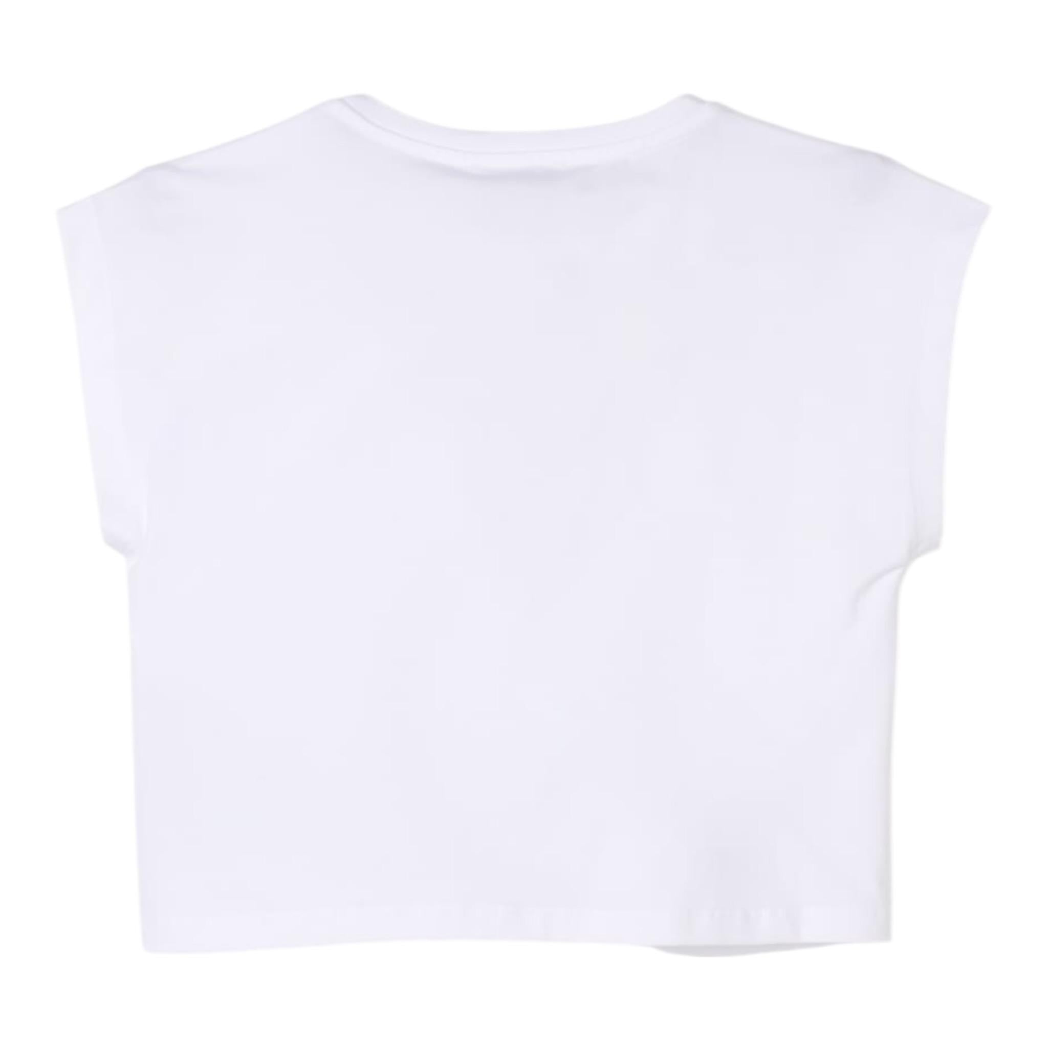 Twinset T-Shirt Girocollo Tinta Unita con Stampa per Bambina 251GJ2QR1 BIANCO TWINSET 