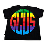 Gcds T-Shirt Girocollo Tinta Unita con Stampa per Neonato 027959 NERO GCDS 