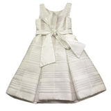 Miss Leod Abito Cerimonia Tinta Unita Giromanica per Bambina CCPE18 BIANCO MISS LEOD 