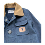 Trussardi Giacca Tinta Unita con Colletto In Contrasto per Neonato TIP26066GC BLU TRUSSARDI 