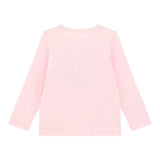 GUESS shirt girocollo tinta unita con stampa in contrasto  Rosa per Neonata A4YI01K6YWA ROSA GUESS 
