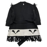 PATRIZIA PEPE cardigan tinta unita con frange Nero per Bambina 7K0045 NERO PATRIZIA PEPE 