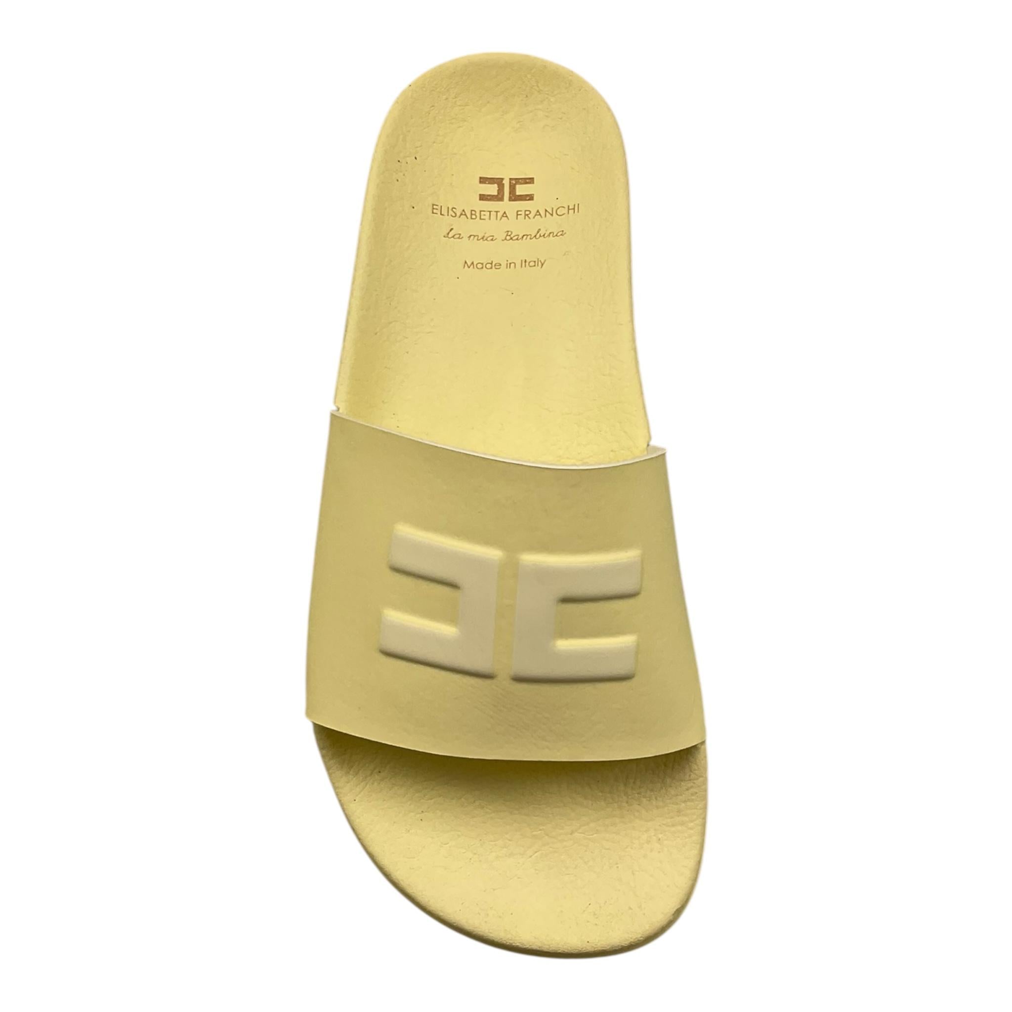 Elisabetta Franchi Ciabatte Tinta Unita con Logo per Bambina F4A0E0312 GIALLO ELISABETTA FRANCHI 