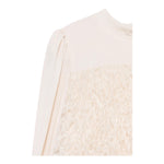 MISS BLUMARINE abito manica lunga tinta unita Avorio per Bambina IF4066 AVORIO MISS BLUMARINE 