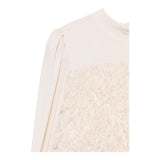 MISS BLUMARINE abito manica lunga tinta unita Avorio per Bambina IF4066 AVORIO MISS BLUMARINE 
