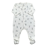 Petit Bateau Tutina tinta unita con Stampa Bianco per Neonato A0822 BIANCO PETIT BATEAU 
