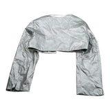 Nunzia Corinna Coprispalle Ecopelle Tinta Unita per Bambina NJ1216165 ARGENTO NUNZIA CORINNA 