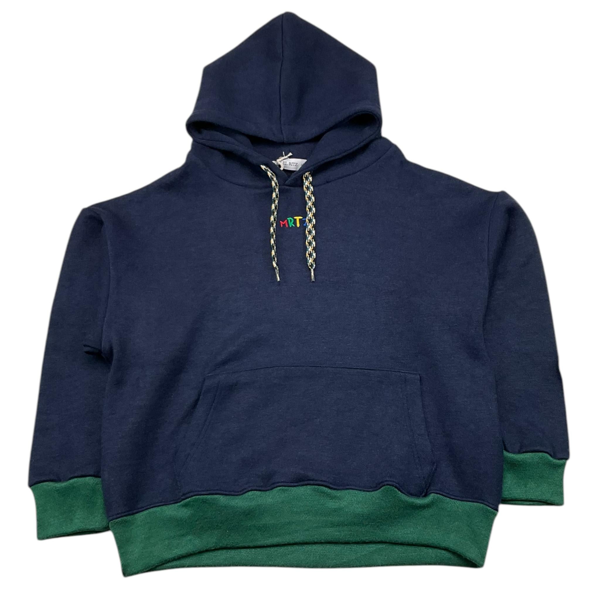 MANUEL RITZ felpa chiusa con cappuccio tinta unita con profili in contrasto Blu per Bambino MR2748 BLU MANUEL RITZ 