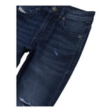 DIESEL jeans tinta unita con strappi Blu per Bambino J01540 BLU DIESEL 