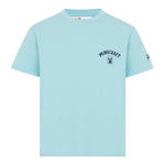 Saint Barth T-Shirt Girocollo Tinta Unita con Stampa per Bambino TSH0001045 AZZURRO SAINT BARTH 