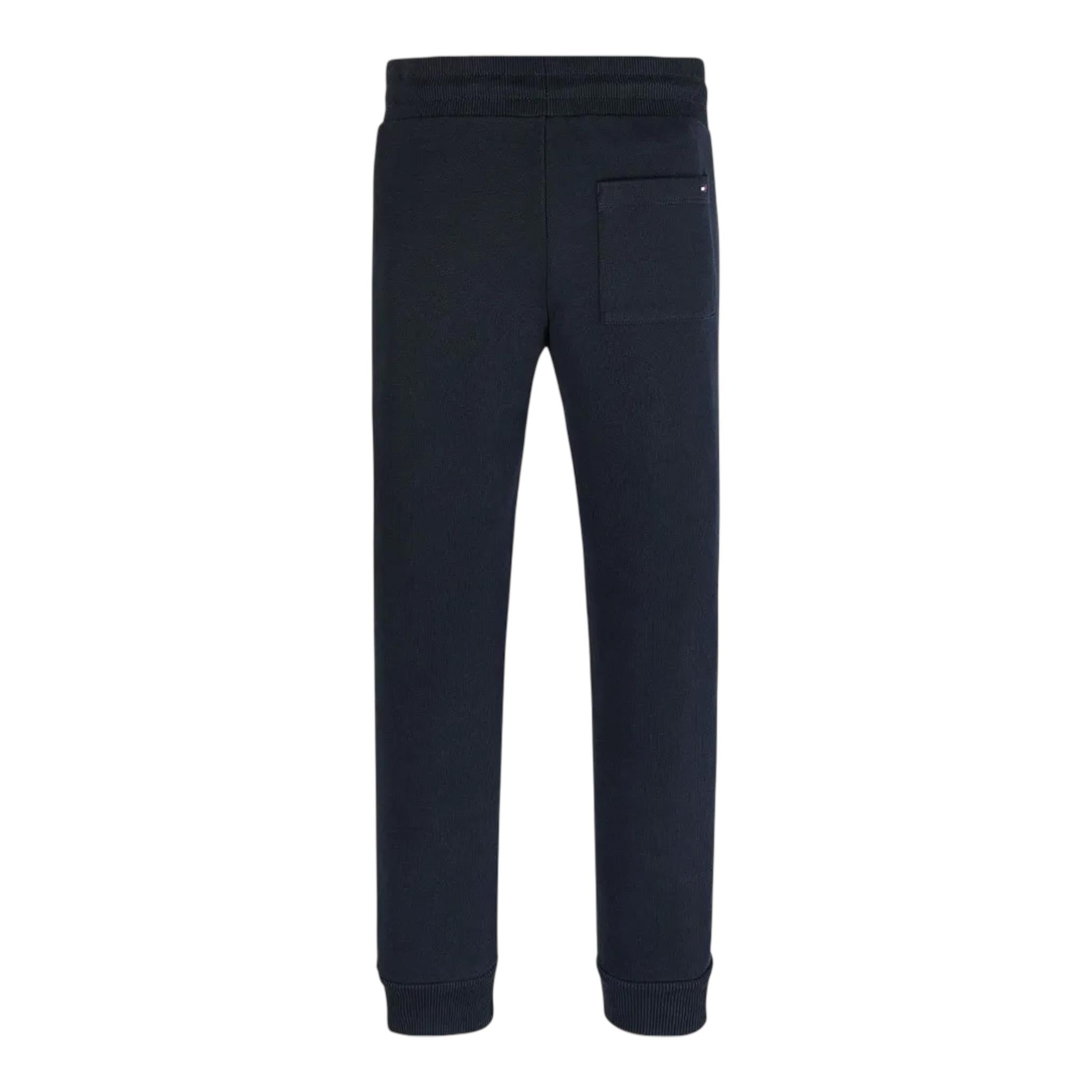 TOMMY HILFIGER pantalone tinta unita con elastico in vita Blu per Bambino KB0KB08697 BLU TOMMY HILFIGER 