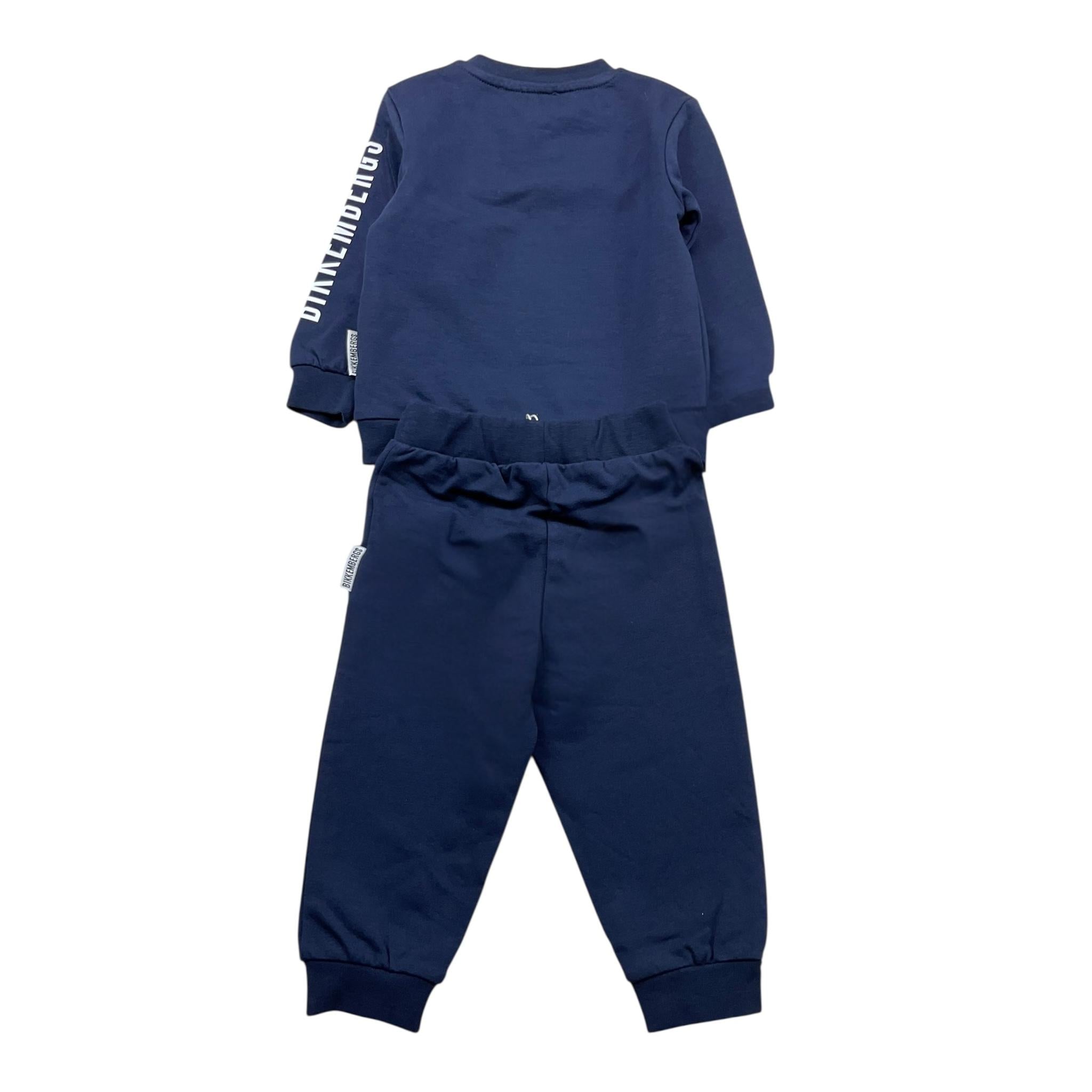 BiKKEMBERGS completo 2pz felpa-pantalone tinta unita Blu per Neonato BK2975 BLU BiKKEMBERGS 