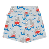 Stella Mccartney Bermuda In Felpa Tinta Unita Con Stampe Squali Grigio Per Neonato