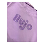 LIU JO shirt girocollo tinta unita con stampa Lilla per Neonata KF4090N LILLA LIU JO 
