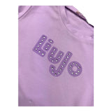 LIU JO shirt girocollo tinta unita con stampa Lilla per Neonata KF4090N LILLA LIU JO 