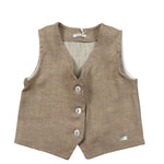 Le Bebe' Gilet Tinta Unita con Logo per Neonato LBB4064 SABBIA LE BEBE' 