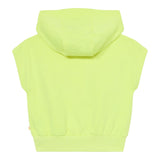 Billieblush Felpa Smanicata Tinta Unita con Cappuccio per Bambina U20846 GIALLO FLUO BillIEBLUSH 