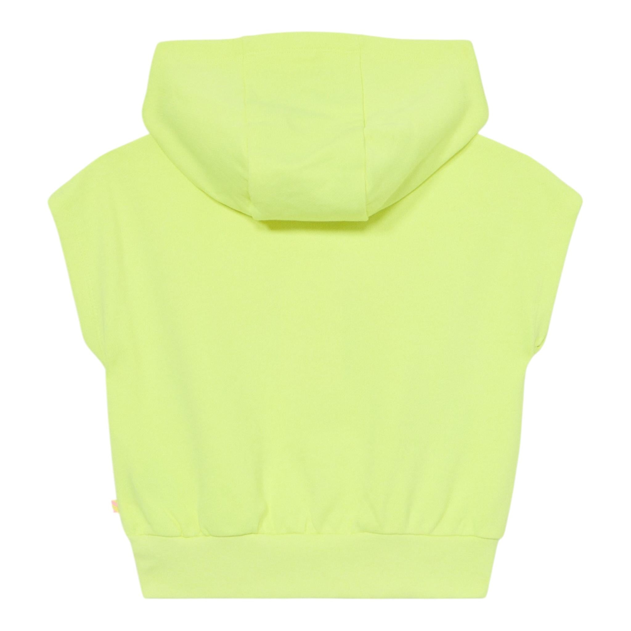Billieblush Felpa Smanicata Tinta Unita con Cappuccio per Bambina U20846 GIALLO FLUO BillIEBLUSH 