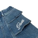 Gaelle Short In Denim tinta unita con Stampa Blu per Bambina 2746SD00509 BLU GAELLE 