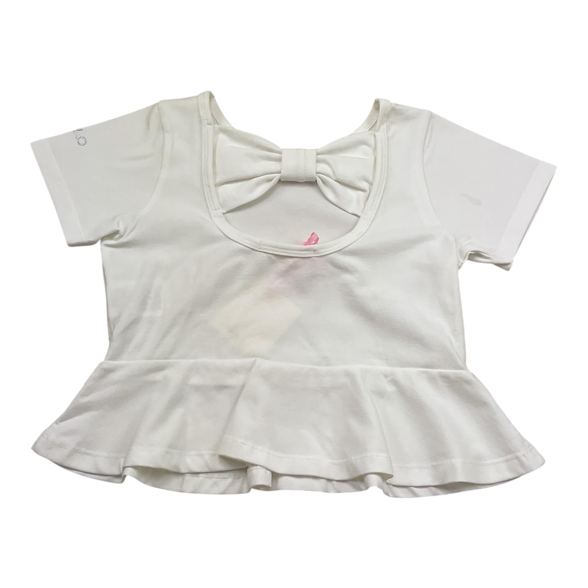 Vicolo T-Shirt Tinta Unita con Brillantini per Bambina 3146M00120 BIANCO VICOLO 