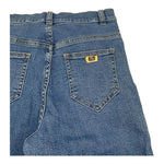 jeans tinta unita modello zampa EFPA279 AZZURRO ELISABETTA FRANCHI 