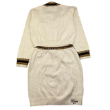 HATE LOVE completo 2 pezzi maglia-gonna tinta unita  Panna per Bambina OJSW00240 PANNA HATE LOVE 