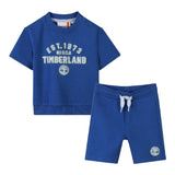 Timberland Completo 2 Pezzi Tinta Unita Felpa-Bermuda per Neonato T60509 BLU TIMBERLAND 