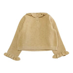 LIU JO maglia girocollo tinta unita cn colletto rouches Oro per Neonata HF4081 ORO LIU JO 