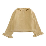 LIU JO maglia girocollo tinta unita cn colletto rouches Oro per Neonata HF4081 ORO LIU JO 