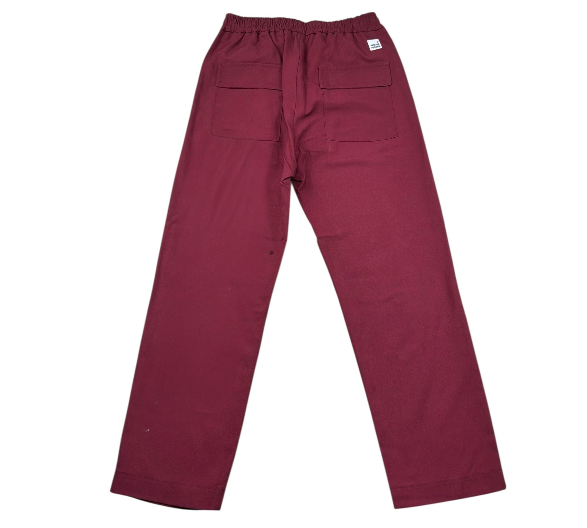 Paolo Pecora Pantalone Tinta Unita con Elastico In Vita per Bambino PP4303 BORDEAUX PAOLO PECORA 