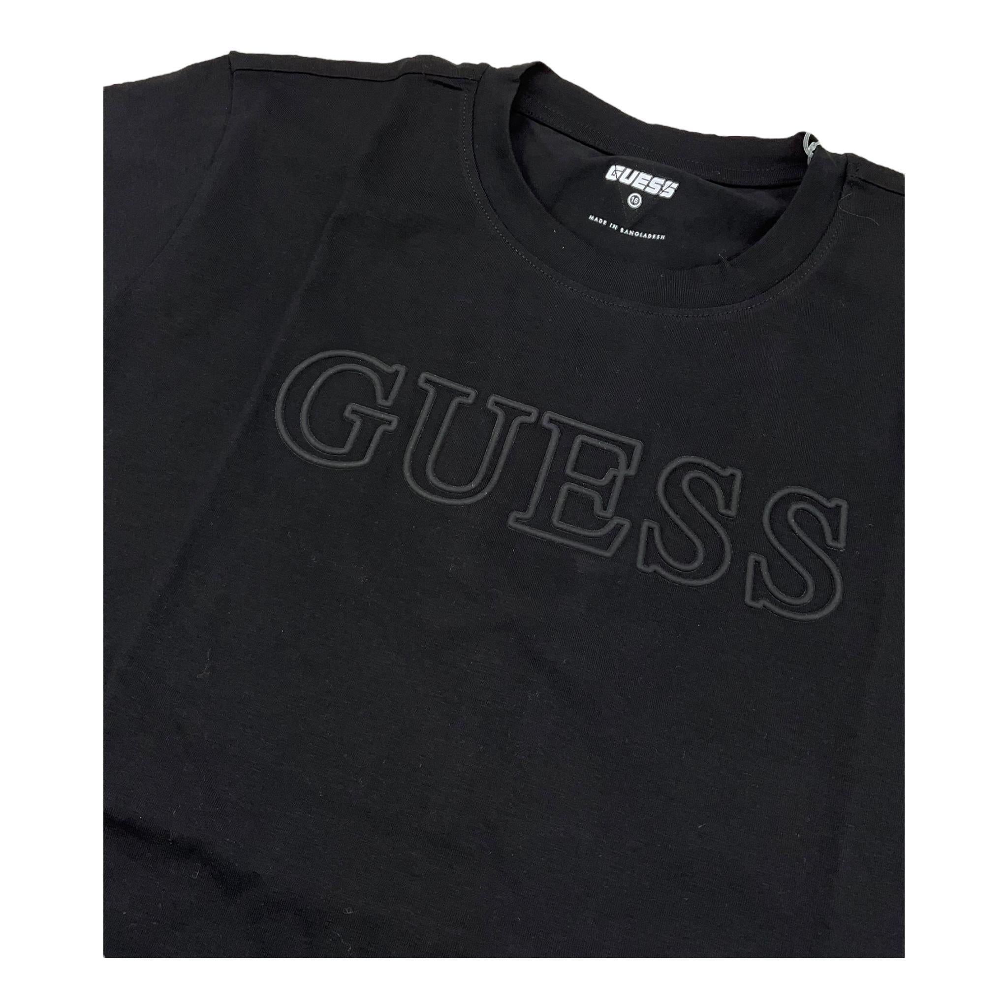 GUESS t-shirt girocollo tinta unita cn logo Nero per Bambino L2YI59J1311 NERO GUESS 