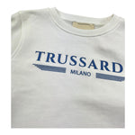 Trussardi Felpa Chiusa Girocollo Tinta Unita con Stampa per Bambino TBP26070FE BIANCO TRUSSARDI 