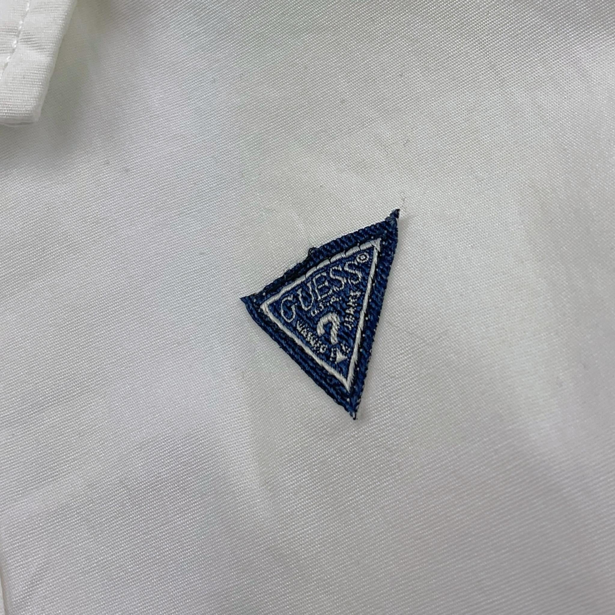 Guess Camicia Tinta Unita con Logo per Neonato N81H09WE5W0 BIANCO GUESS 