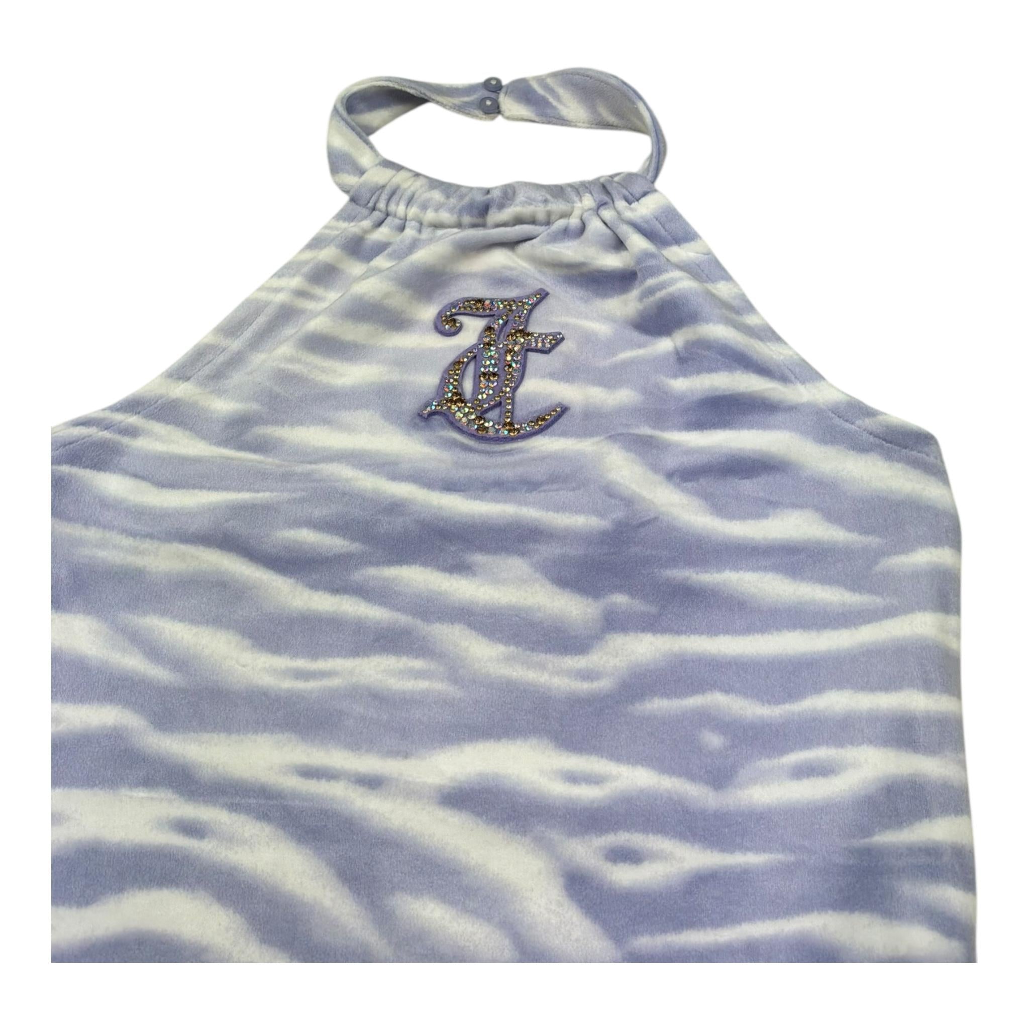 Juicy Couture Abito Bicolore con Fantasia Zebrata per Bambina JBX6523 BIANCO/VIOLA JUICY COUTURE 