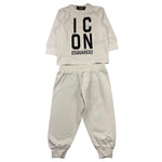 DSQUARED2 completo 2 pezzi shirt-pantalone tuta tinta unita Bianco per Neonato DQ2059 BIANCO DSQUARED2 