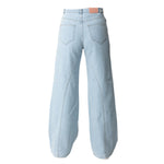 Elisabetta Franchi Jeans Tinta Unita Modello A Palazzo per Bambina EFPA280X AZZURRO ELISABETTA FRANCHI 