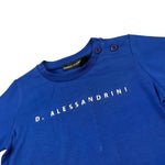 Daniele Alessandrini T-Shirt tinta unita con Stampa Blu per Neonato 1296M0857 BLU DANIELE ALESSANDRINI 
