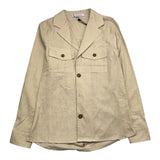 Over-D Einfarbiges Langarmhemd in Beige für Jungen