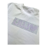 Liu Jo T-Shirt Tinta Unita con Brillantini per Bambina KA5095XX BIANCO LIU JO 