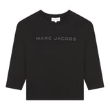 MARC JACOBS shirt girocollo tinta unita con logo Nero per Neonato W60322N NERO MARC JACOBS 