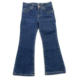 PLEASE jeans tinta unita con girovita regolabile modello zampa Blu per Bambina PE99012G65 BLU PLEASE 